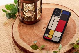 apple telefono dekliukai - iKins Mondrian Back Case For Apple iPhone 11 Black - 3 nuotrauka