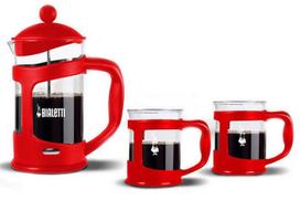 kavinukas press - Bialetti Set Coffee Press and Mugs Red - 3 nuotrauka