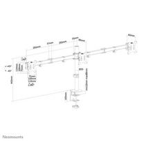 monitoriu laikiklis 100x100 - NewStar FPMA-D550D3BLACK Flat Screen Desk Mount - 3 nuotrauka
