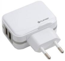 Platinet Dual USB Wall Charger With Micro USB Cable 1m White (Baltas)