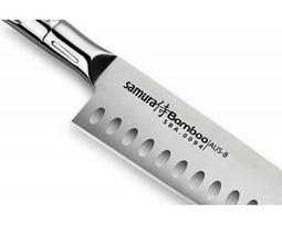 peiliai samura bamboo - Samura BAMBOO Santoku hollow ground 6.3"/ 160mm - 4 nuotrauka