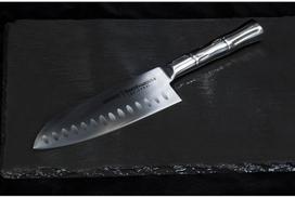 peiliai samura bamboo - Samura BAMBOO Santoku hollow ground 6.3"/ 160mm - 7 nuotrauka