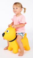 augintinis zaislas - Tootiny Hoppimals Jumping Dog Yellow - 5 nuotrauka