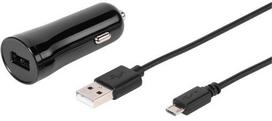 Vivanco Micro USB Car Charger Black 1.2m
