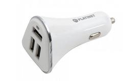 Platinet 3x USB IC Car Charger   Micro USB Cable 1m White