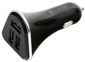 Platinet 3x USB IC Car Charger   Micro USB Cable 1m Black