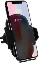 wireless telefono laikiklis - Devia Car Mount With Smart Infrared Sensor Wireless Charger Black - 3 nuotrauka