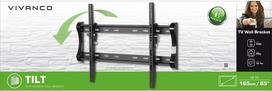 sieninis tv stovas - Vivanco TV Wall Bracket Up To 65'' Max 50kg Black - 2 nuotrauka