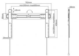 tv laikiklus - Sbox Fixet TV Mount 37-70'' - 6 nuotrauka