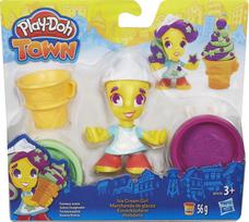 modelinas play doh - PLAY DOH TOWN figūrėlės ir plastilino rinkinys Ice Cream, asst., B5960EU4 - 3 nuotrauka