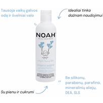 noah sampunas - Noah Kids Šampūnas Milk And Sugar For Frequent Washing Vaikiškas maitinamasis šampūnas su pienu ir cukrumi dažnam naudojimui, 250 ml - 2 nuotrauka