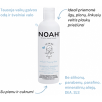 noah sampunas - Noah Kids Šampūnas Milk And Sugar For Long Hair Vaikiškas šampūnas su pienu ir cukrumi ilgiems plaukams, 250 ml - 2 nuotrauka