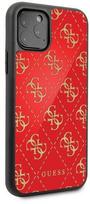 iphone 11 pro max - Guess 4G Double Layer Glitter Back Case For Apple iPhone 11 Pro Max Red - 2 nuotrauka