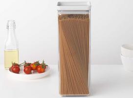 biriu produktu indai brabantia - Brabantia Tasty+ Square Canister 2.5l Light Grey - 2 nuotrauka