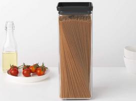 biriu produktu indai brabantia - Brabantia Tasty+ Square Canister 2.5l Dark Grey - 2 nuotrauka