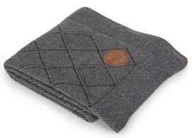 pilkas pledas - Pledas Ceba Baby Rice Stitch Graphite, 90x90 cm - 1 nuotrauka