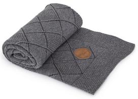 pilkas pledas - Pledas Ceba Baby Rice Stitch Graphite, 90x90 cm - 3 nuotrauka