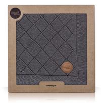pilkas pledas - Pledas Ceba Baby Rice Stitch Graphite, 90x90 cm - 4 nuotrauka