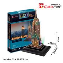 cubicfun 3d puzzle - 3D dėlionė: Empire State Building (su LED apšvietimu) - 4 nuotrauka