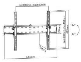 40 tv stovas - Maclean Mount For TV/LCD 37 - 70" Black - 5 nuotrauka