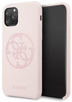 senukai iphone - Guess 4G Tone On Tone Back Case For Apple iPhone 11 Pro Pink - 1 nuotrauka