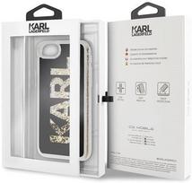 iphone 8 deklas - Karl Lagerfeld Karl Logo Glitter Back Case For Apple iPhone 7/8 Black - 7 nuotrauka