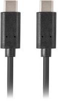 type c pakrovejas - Lanberg CA-CMCM-10CU USB-C Cable 1m Black - 2 nuotrauka