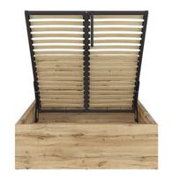 Black Red White Tetrix Bed B 120x200cm Wotan Oak
