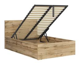 lova viengule 120x200 - Black Red White Tetrix Bed B 120x200cm Wotan Oak - 2 nuotrauka