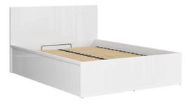 Black Red White Tetrix Bed B 140x200cm Gloss White