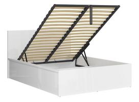 lovos dvigules 140x200 - Black Red White Tetrix Bed B 140x200cm Gloss White - 2 nuotrauka