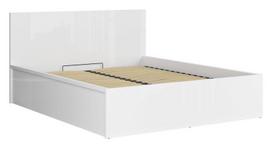 Black Red White Tetrix Bed B 160x200cm Gloss White