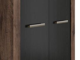 spintos 195 - Black Red White Balin Wardrobe Oak/Black Oak - 4 nuotrauka