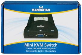 switch usb - Manhattan 2-Port Mini KVM Switch 151245 - 3 nuotrauka