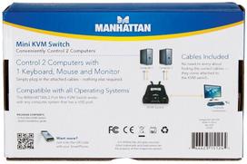 switch usb - Manhattan 2-Port Mini KVM Switch 151245 - 4 nuotrauka
