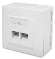 Digitus Modular Wall Outlet Cat 6 RJ45 x 2 White