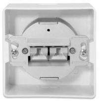 e mounts - Digitus Modular Wall Outlet Cat 6 RJ45 x 2 White - 5 nuotrauka