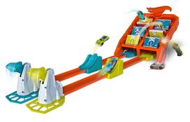 hot wheels garazas - Žaislinė hot wheel trasa spalvotos lentelės gbf89 - 1 nuotrauka