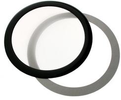 ausinimo groteles - DEMCiflex Dust Filter 120mm Round Black/White DF0525 - 1 nuotrauka