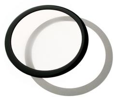 ausinimo groteles - DEMCiflex Dust Filter 140mm Round Black/White DF0495 - 1 nuotrauka