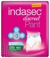 sauskelnes suaugusiems - Indasec Discreet Pant 10 pcs Super Large - 1 nuotrauka