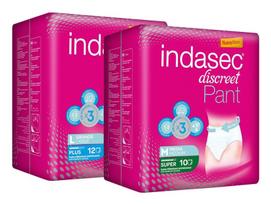 sauskelnes suaugusiems - Indasec Discreet Pant 10 pcs Super Large - 2 nuotrauka