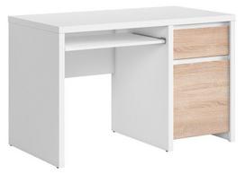 d1s - Black Red White Desk Kaspian BIU1D1S/120 White/Sonoma Oak - 2 nuotrauka