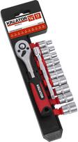 Kreator KRT500112 Socket Set 1/4" 12pcs