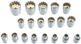 terksles rinkinys - Geko Socket Head Set 1/2'' 19pcs - 3 nuotrauka