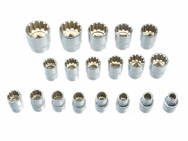 terksles rinkinys - Geko Socket Head Set 1/2'' 19pcs - 6 nuotrauka