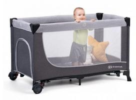 kinderkraft maniezas - Kinderkraft Leody - kelioninė lovelė 120x60 | Pilka - 7 nuotrauka