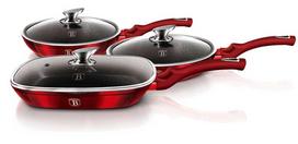 berlinger haus keptuves dangciai - Berlingerhaus Metallic Line keptuvių su dangčiais rinkinys Burgundy Edition, 6 dalių - 1 nuotrauka