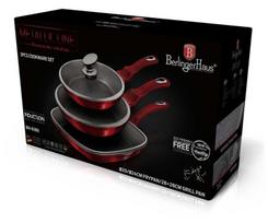 berlinger haus keptuves dangciai - Berlingerhaus Metallic Line keptuvių su dangčiais rinkinys Burgundy Edition, 6 dalių - 4 nuotrauka