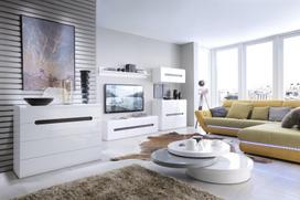 43 tv - Black Red White TV Cabinet Azteca Trio White - 7 nuotrauka